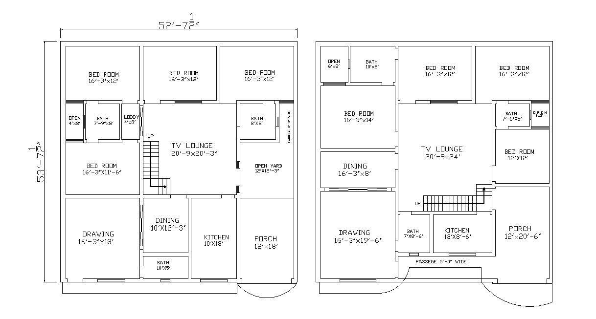 4-bhk-house-plan-with-2-different-option-cad-drawing-download-dwg-file-cadbull