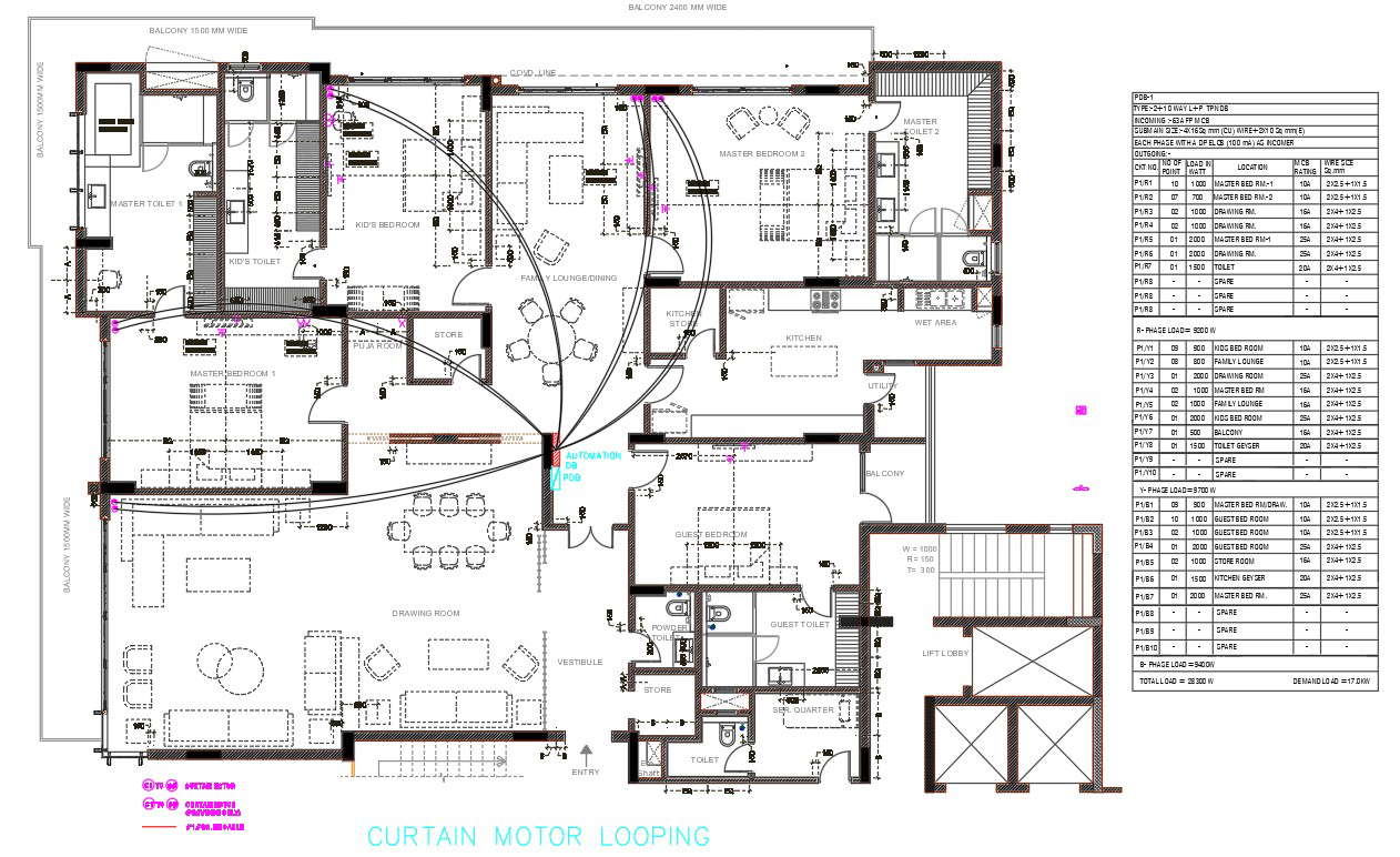 4 BHK Interior House Furniture Layout Plan AutoCAD File - Cadbull