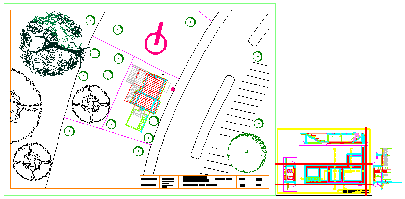 Basic plan and sitation plan of house design drawing - Cadbull