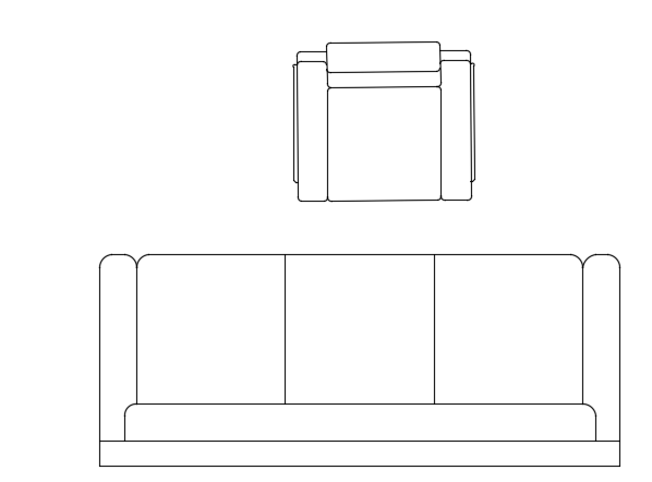 4 seated sofa 2D plan is given in this CAD file - Cadbull