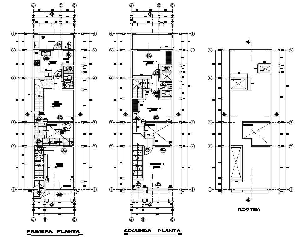 4x16m house plan is given in this Autocad drawing file. Download the ...