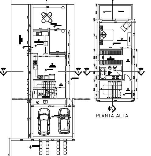 4x20m Two Story Residential Plan Cad 2d Dwg Drawing File Is Given Cadbull