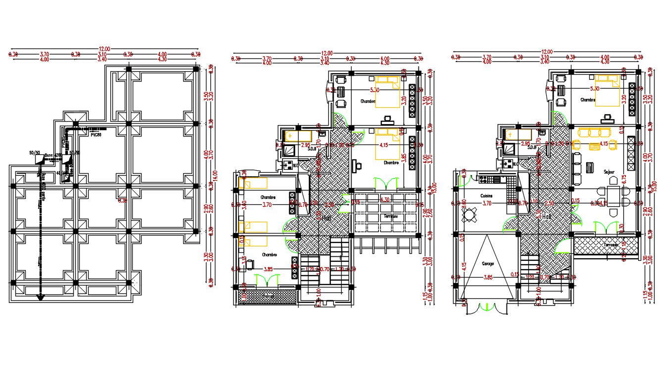 5 BHK House Layout Plan AutoCAD File - Cadbull