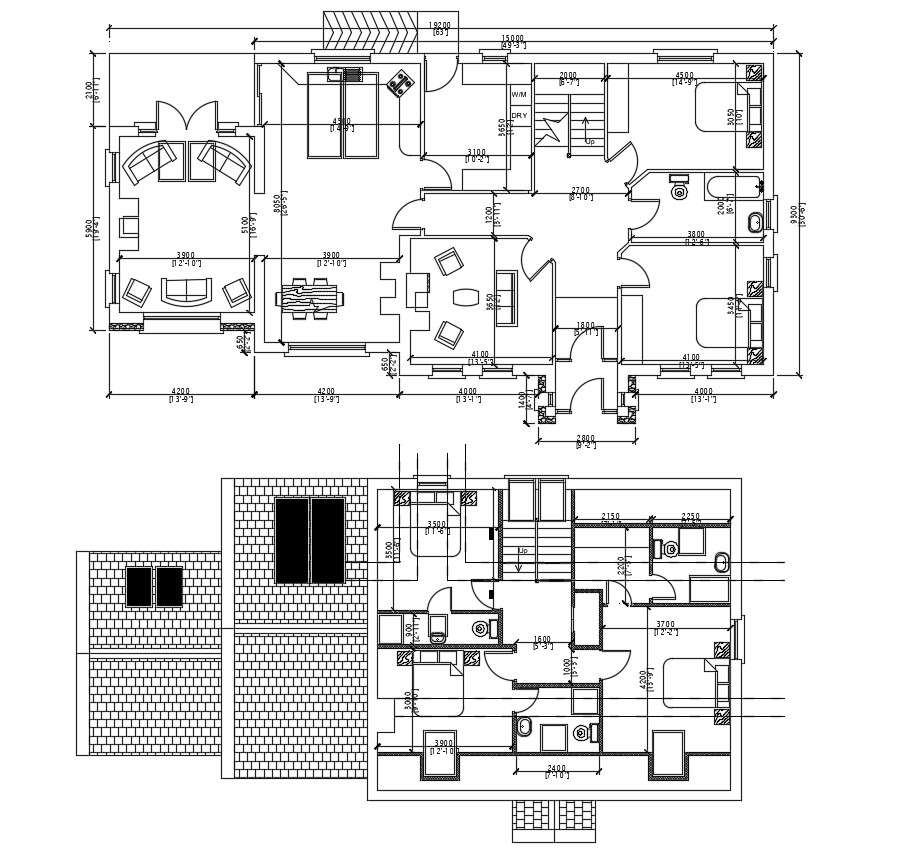 5 BHK House Plan DWG File - Cadbull