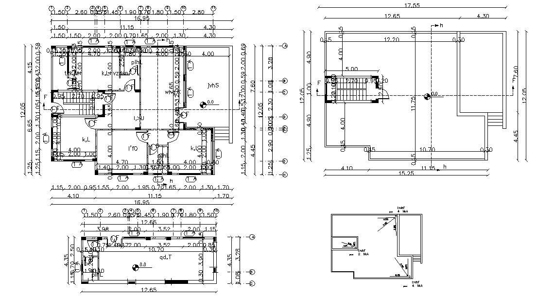 50' X 40' Feet (2000 Sq Ft) Residential House Floor Plan - Cadbull