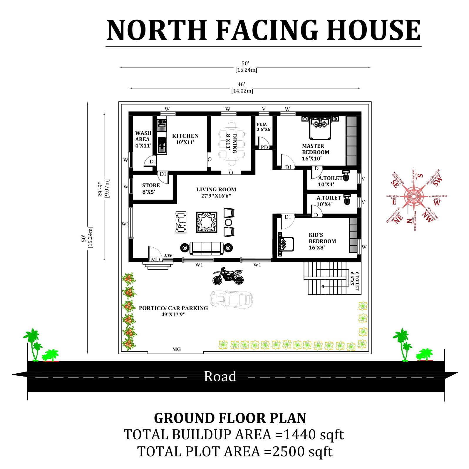 50-x50-north-facing-2bhk-vastu-house-plan-cadbull