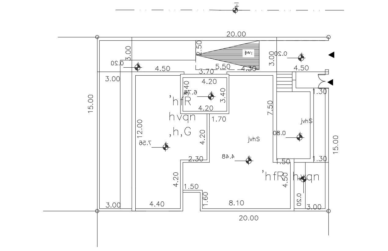 50 X 65 House Plan Design Cad Drawing Cadbull