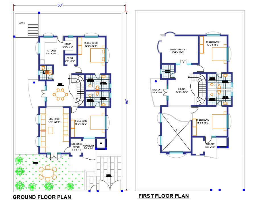 autocad house plan