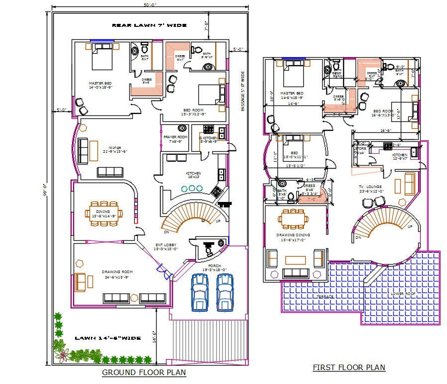 50x90-feet-architecture-house-plan-with-furniture-drawing-autocad-file-4500-sqft-cadbull