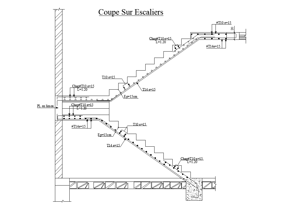 50x32m Shopping Complex Plan Of Staircase Section View Is Given In This 