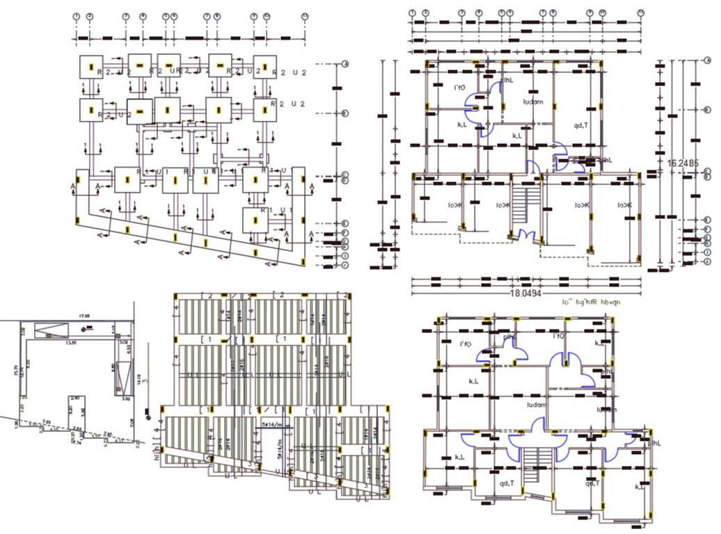 52 X 60 Feet Shop With House Plan Design Autocad File Cadbull