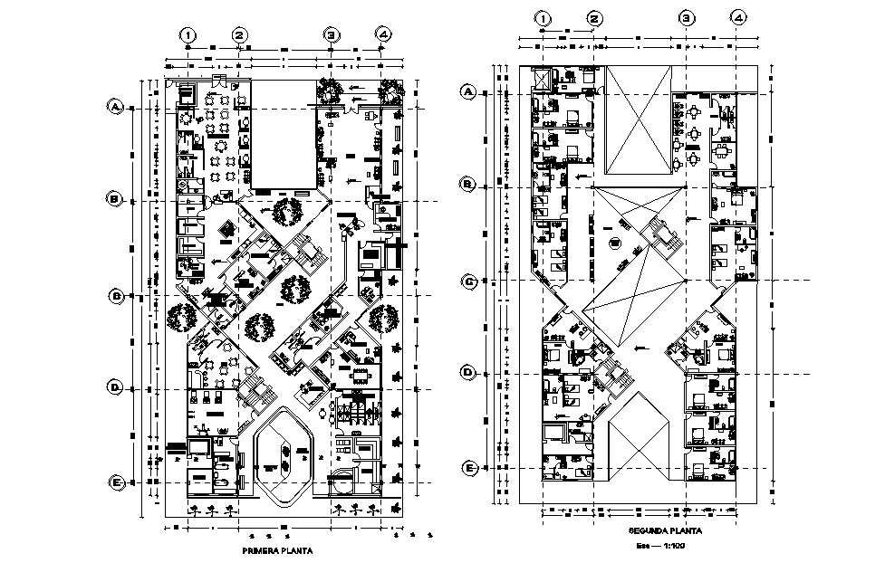 52'x22' club house plan is given in this 2D AutoCAD DWG drawing   now. - Cadbull