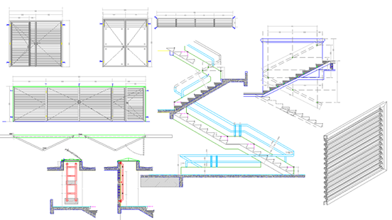 Railing and gate cad drawing is given in this cad file. Download this ...