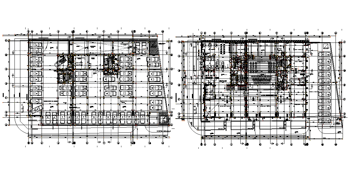 53x34m first floor office plan is given in this Autocad drawing file ...