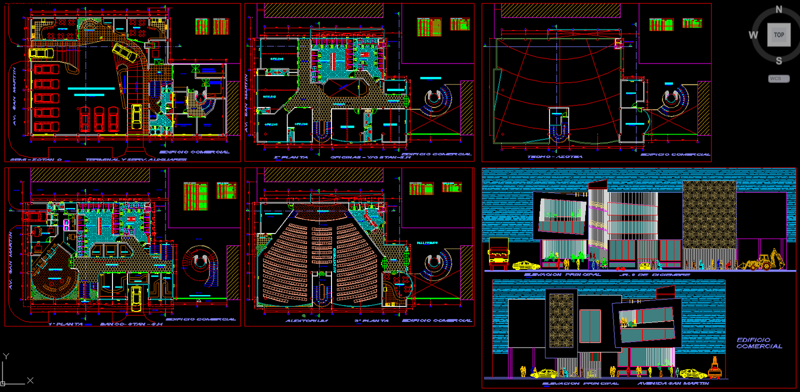 Commercial Complex Dwg - Cadbull