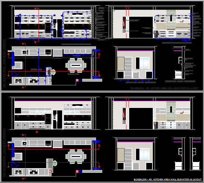 Modular Kitchen cad drawing is given in this cad file. Download this