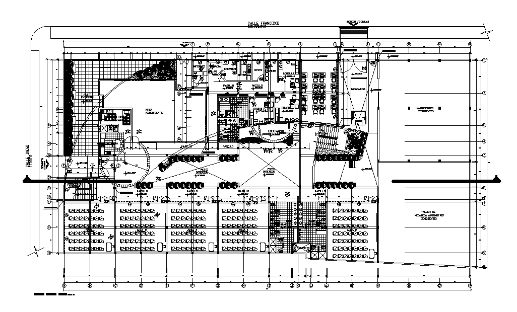 57x30m hospital plan has been given in this Autocad drawing file ...