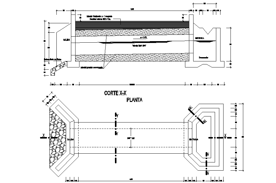 5m sewer pipe line plan is given in this Autocad drawing file.Download ...