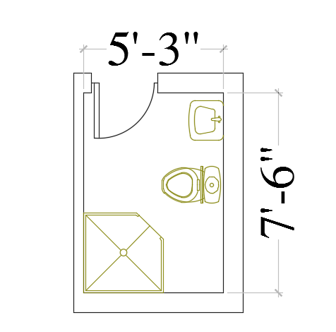 5’x8’ function hall toilet plan cad drawing is given in this file - Cadbull