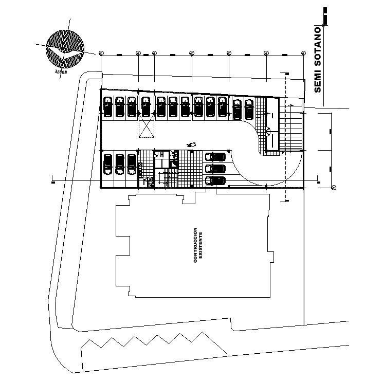 60x80m University building semi basement plan is given in this Autocad ...