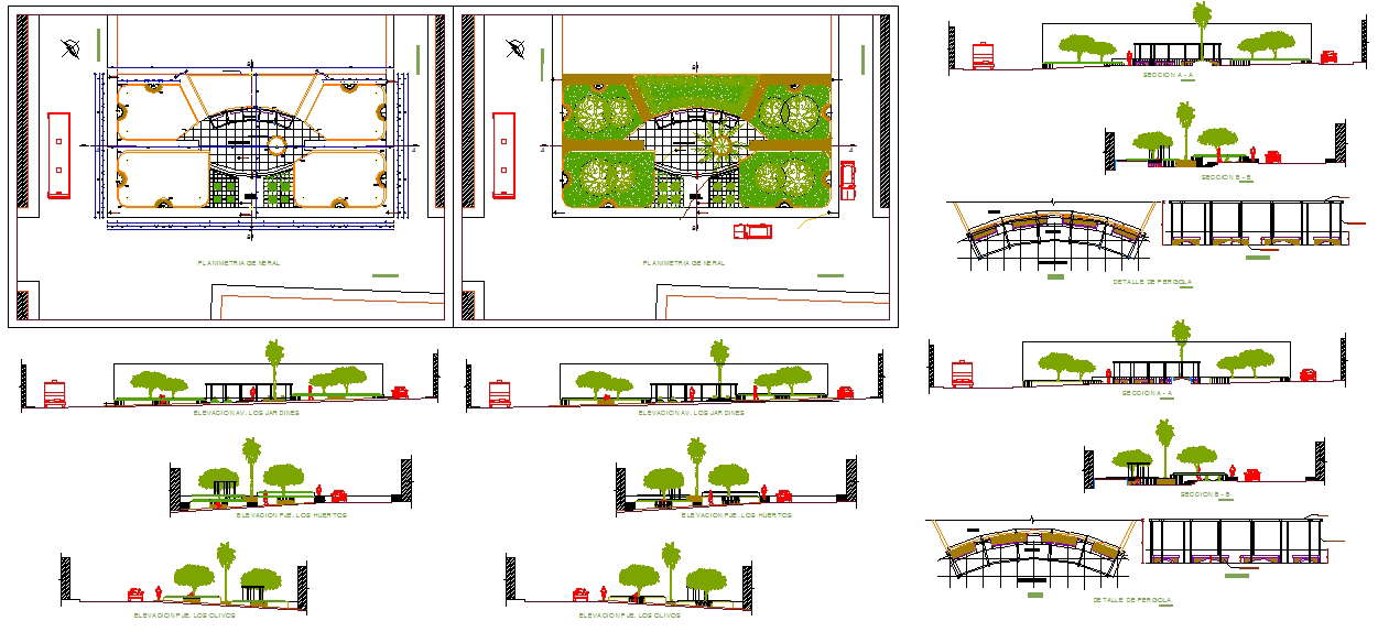 Urban Garden detail plan - Cadbull