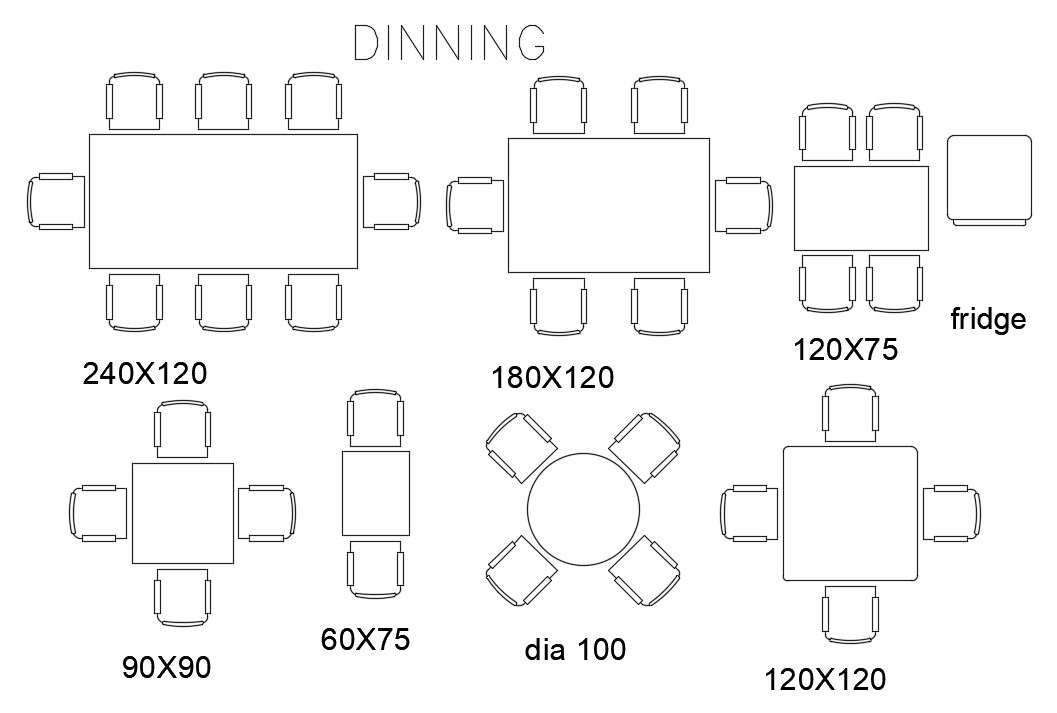 dining room table floor plan