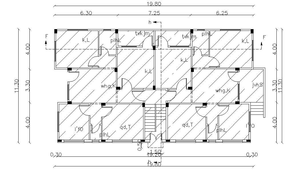 65' X 40' Feet Residential Modern Bungalow Layout Plan - Cadbull