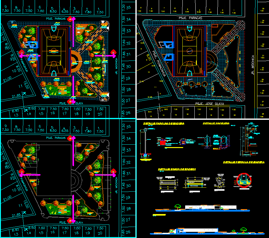 Sports Center cad drawing is given in this cad file. Download this cad ...