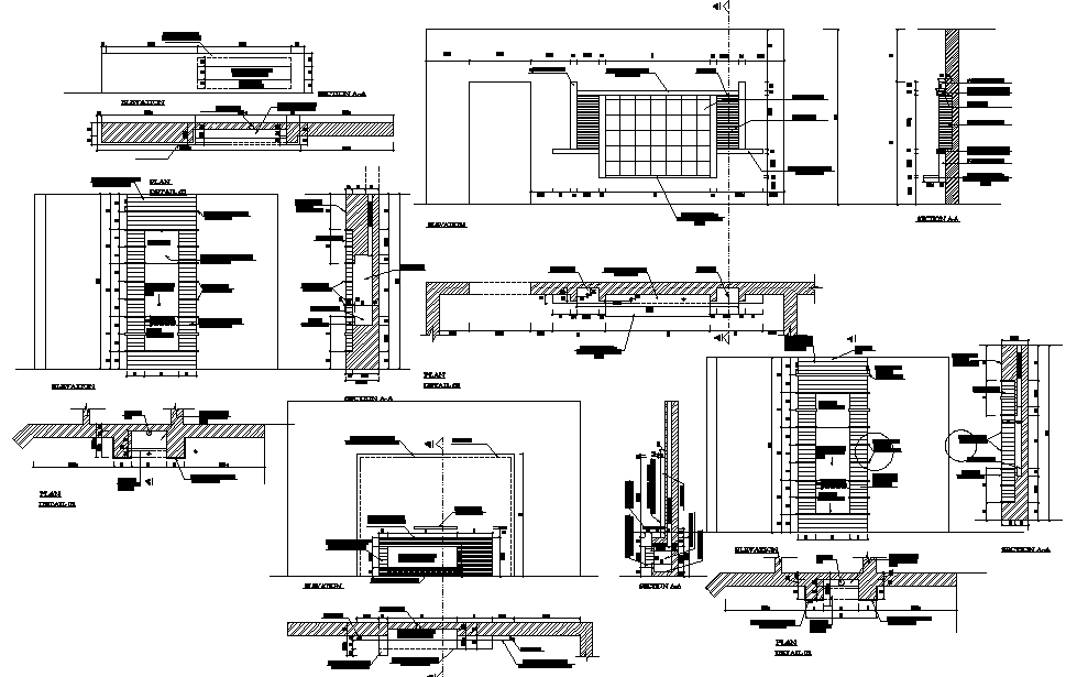 Furniture Detail Section Cutting - Cadbull