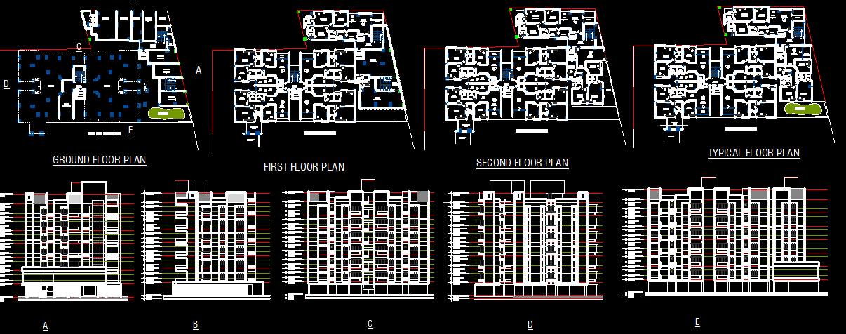 Bhk Apartment Design Cad Drawing Is Given In This Cad File Download This Cad File Now Cadbull