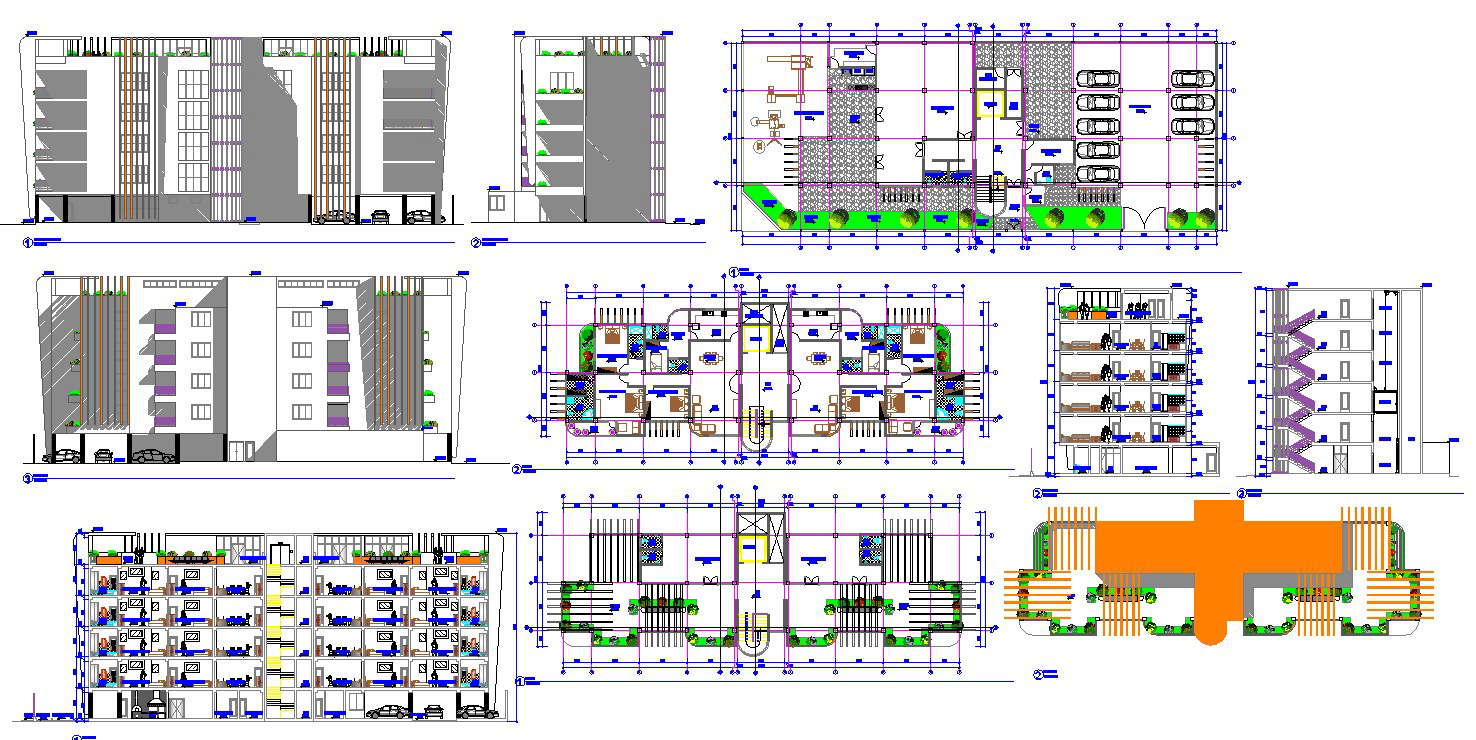 Unifamily Apartment Design - Cadbull