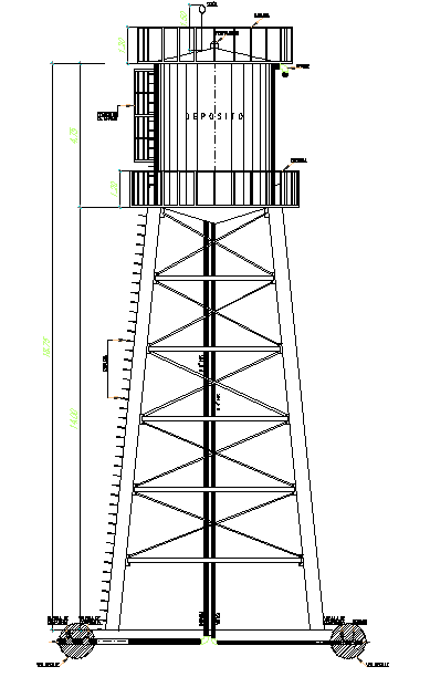 Elevation Tank Design - Cadbull