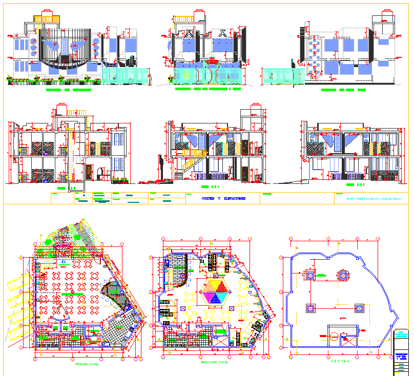 Modern type Restaurant design plan - Cadbull