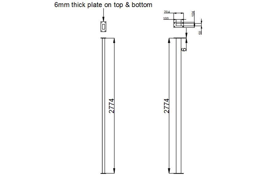 6mm Thick Plate Details In Autocad, Dwg File. - Cadbull