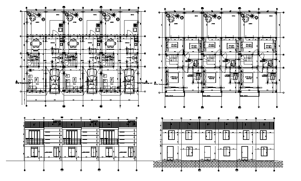 6x14 Meter 3 Bhk Autocad Plan Layout File Cadbull 5750