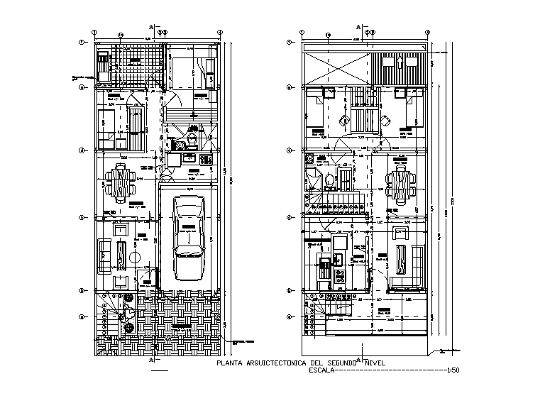 6x15m house plan is given in this Autocad drawing file. Download now ...