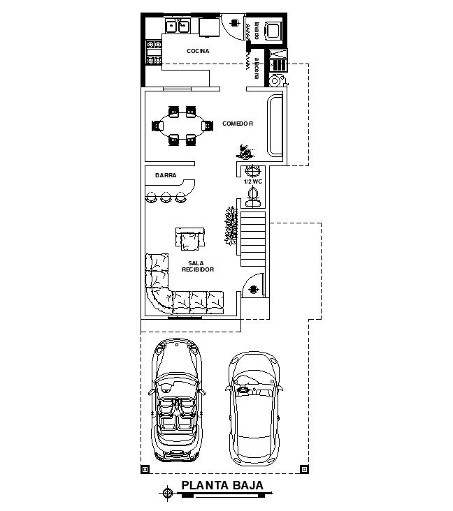 6x16m Ground Floor House Plan Is Given In This Autocad Drawing File Download Now Cadbull