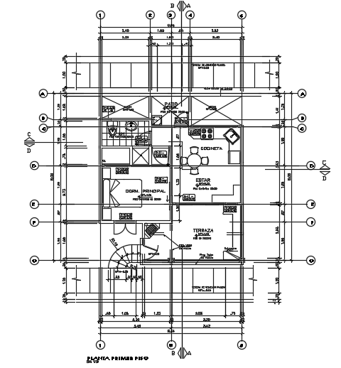 6x8m architecture one story house plan cad drawing is given in this ...