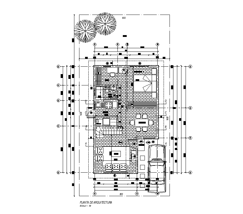 6x9m Architecture House Plan Is Given In This Autocad Drawing File Download Now Cadbull