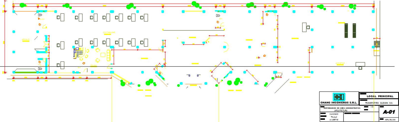 71x12m Administration Office Plan Dimension Detail Of The Cad Drawing 