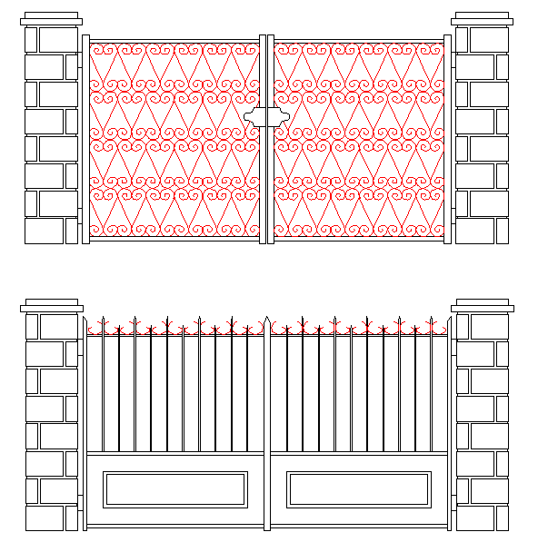 Cad Drawings Details Of Main Gate Design Cadbull Vrogue Co