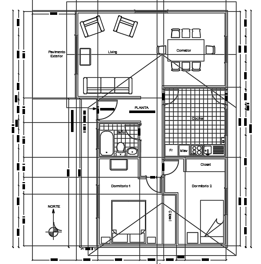 7x12m architecture house plan 2d AutoCAD drawing is given in this file ...