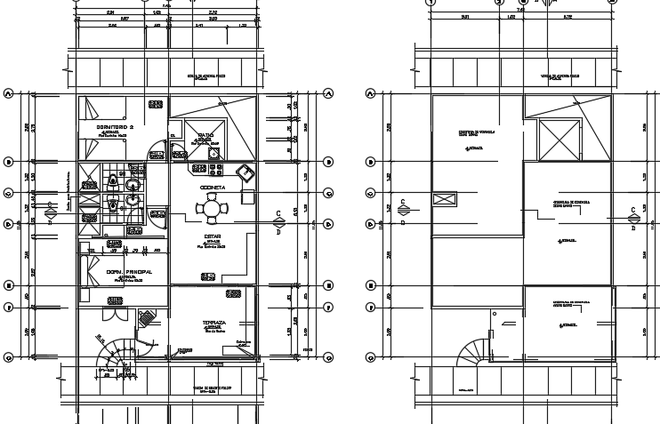 7x12m Architecture One Story House Plan Cad Drawing Is Given In This 