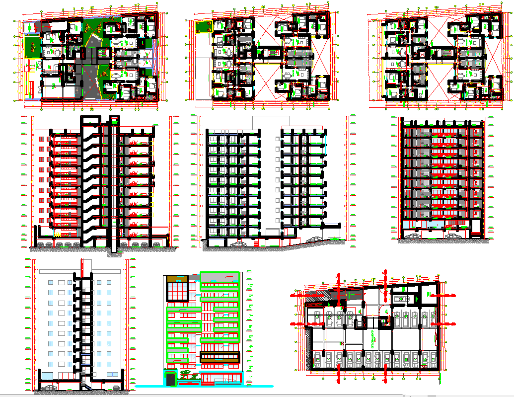 Complete Residence DWG Section for AutoCAD • Designs CAD