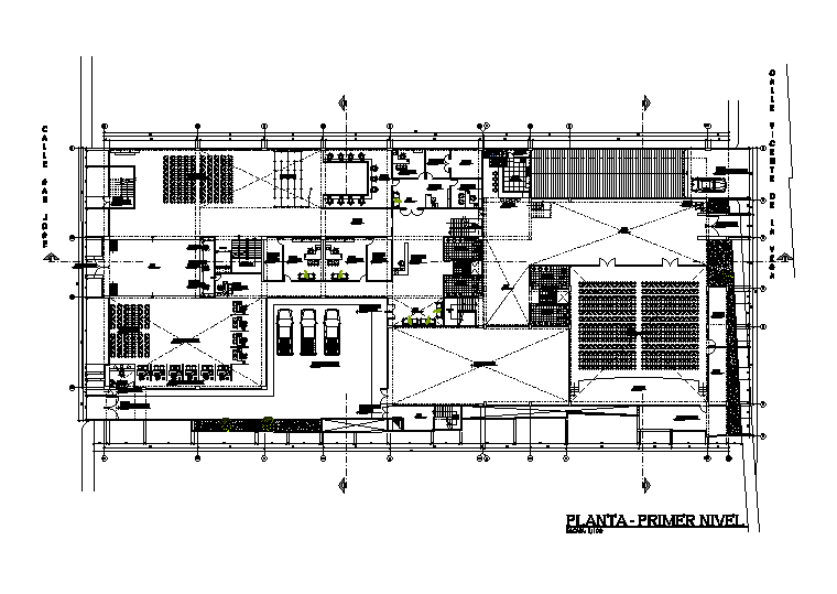 80X30 Meter Office Building Complete Project Ground Floor Plan DWG File ...