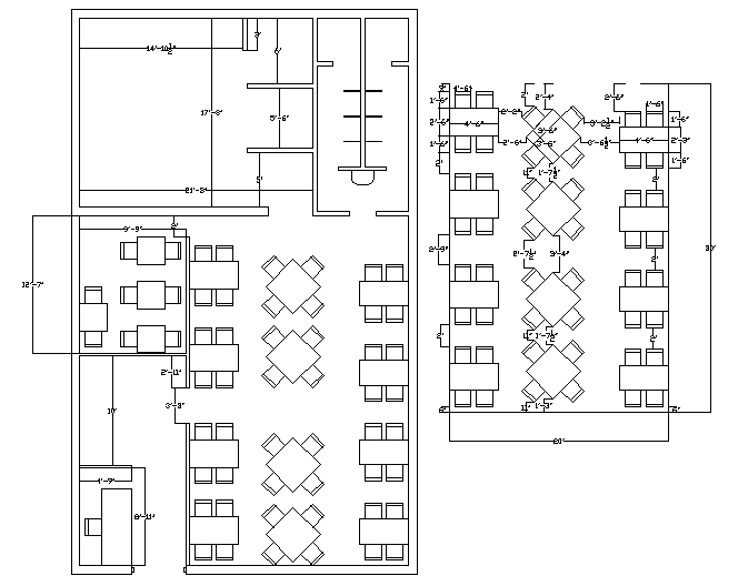 Restaurant detail Lay-out - Cadbull