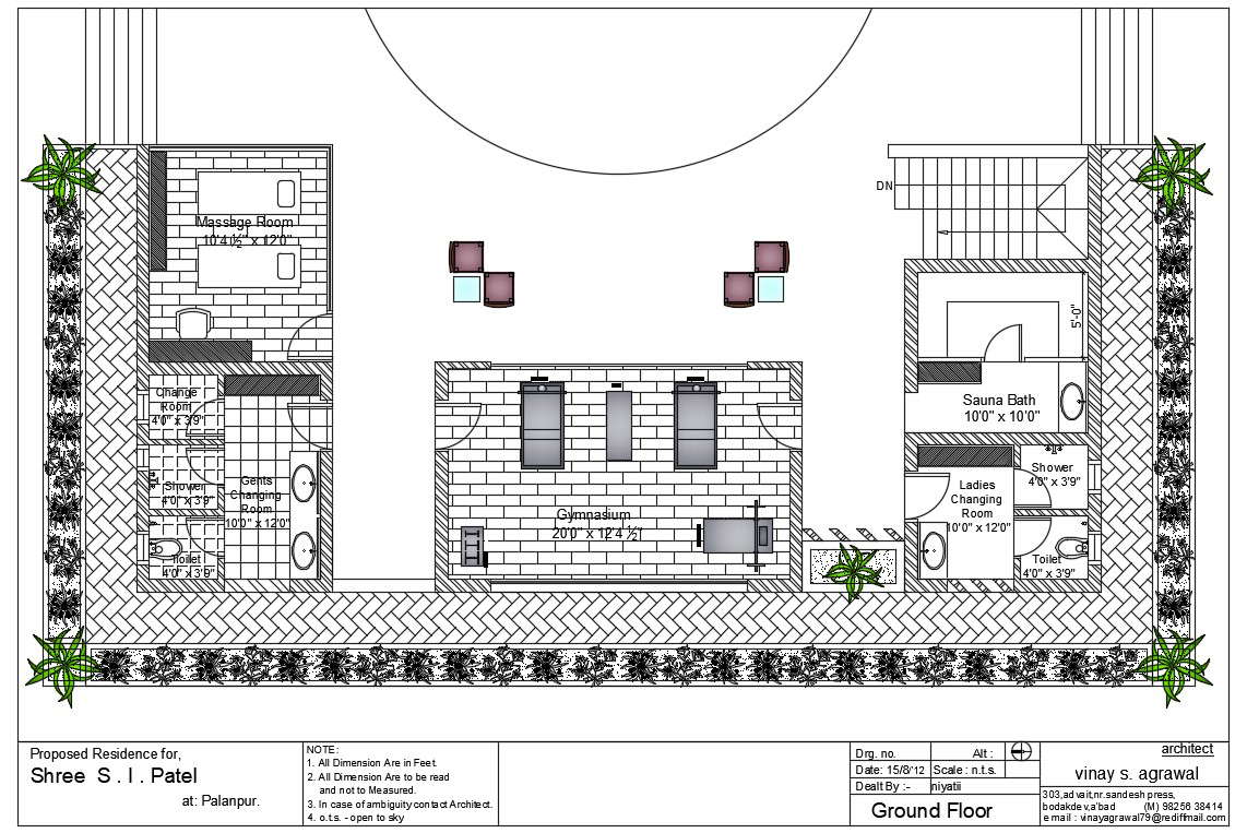 81’x216’ luxury ground floor villa plan of swimming pool is given in ...