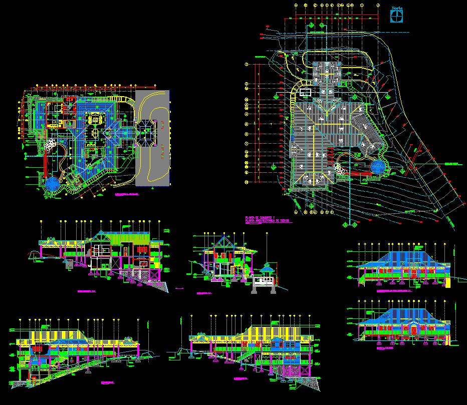 Beach house cad drawings are given in this cad file. Download this cad ...