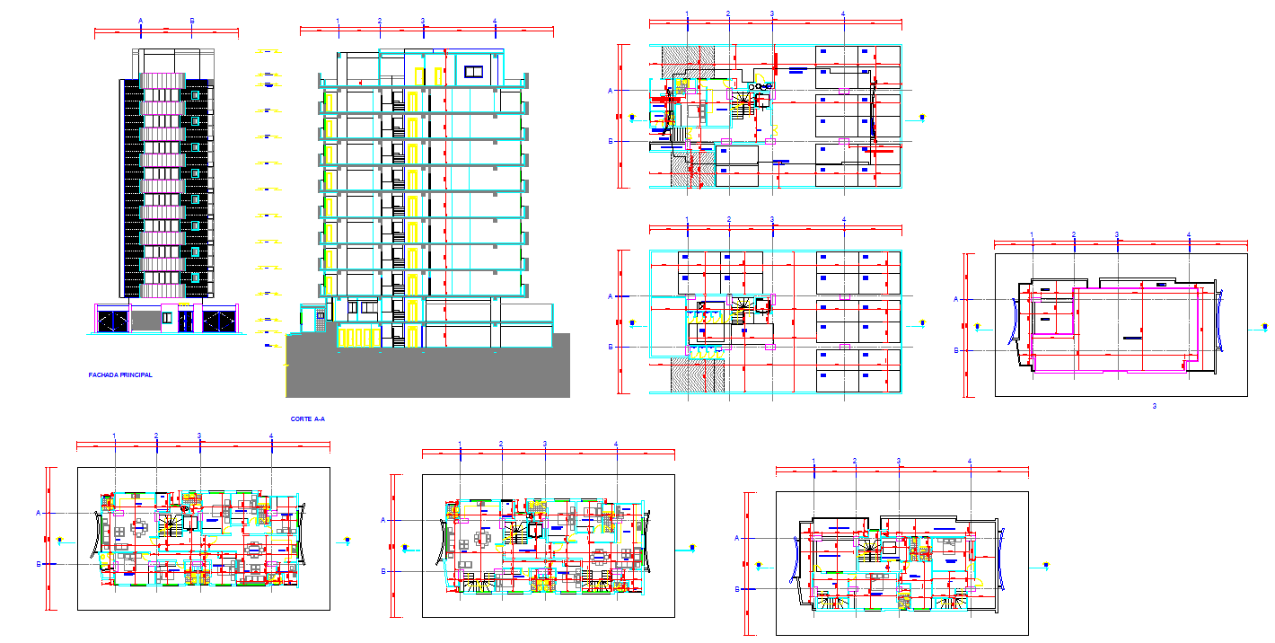 Apartment plan - Cadbull