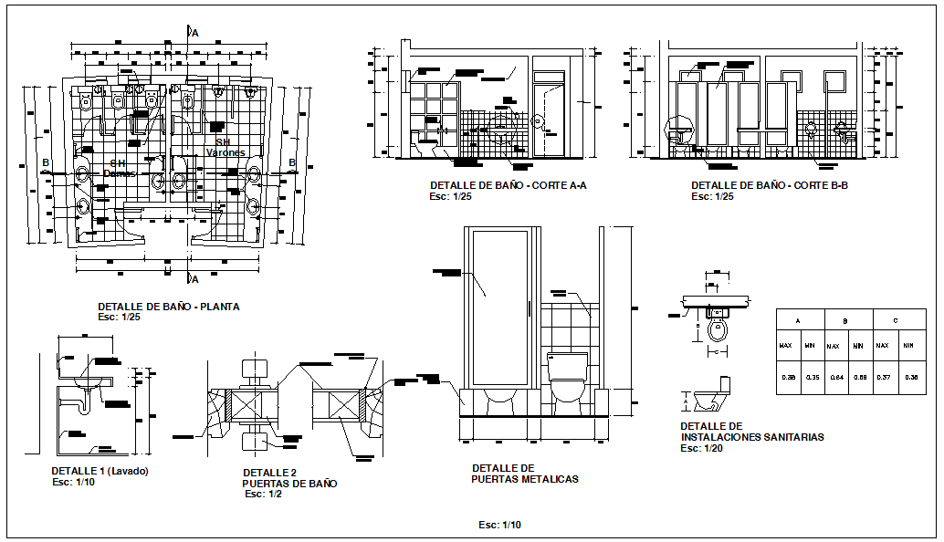 Bath Room Design plan - Cadbull